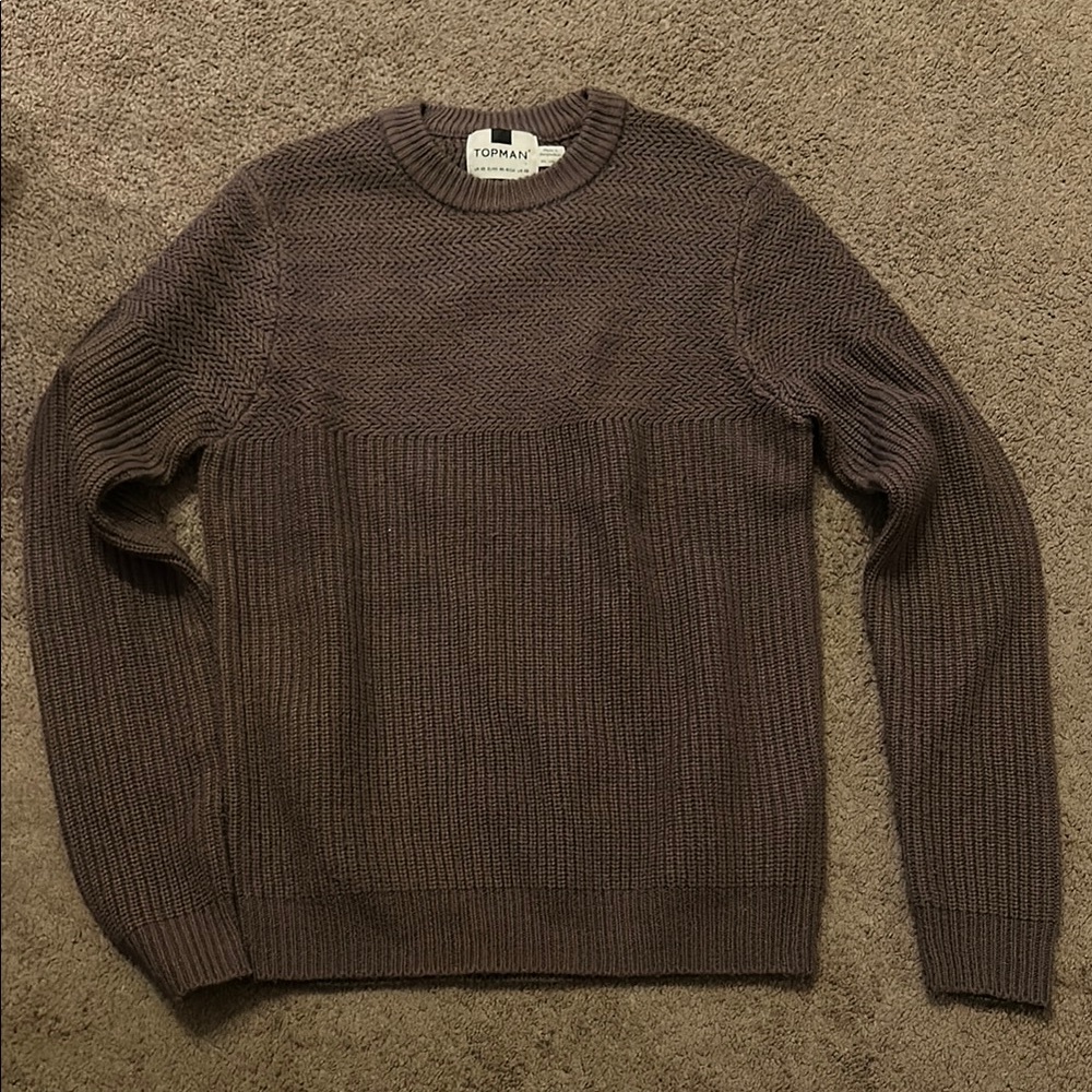 Topman brand dark purple crewneck sweater - Size XS